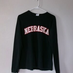 Nebraska Black Long Sleeve Shirt